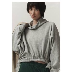 Anthropologie Light Gray Funnel Neck Sweater